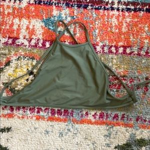 Aerie high neck bikini top